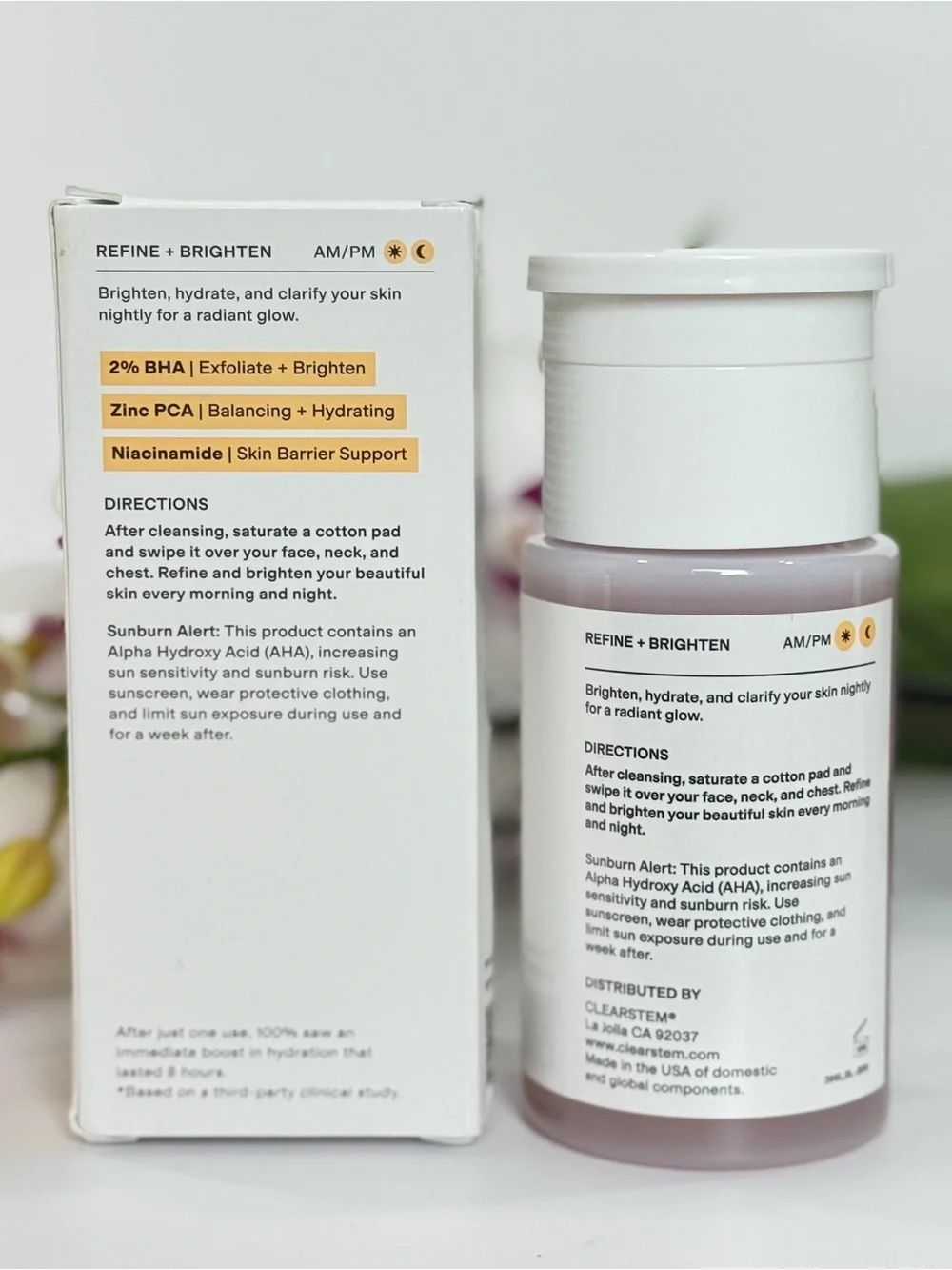 CLEARSTEM BRIGHTENMEUP Skin Perfecting Toner 2% BHA 3.2 oz NEW $38